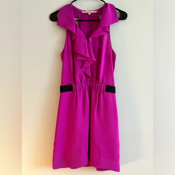 rachel roy purple dress Rachel Rachel Roy Size 2 Bennet Shift Dress Plum V-Neck Elastic Waist Sleeveless